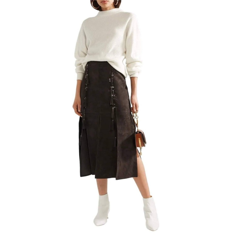 Chloé Suede Fringe Skirt